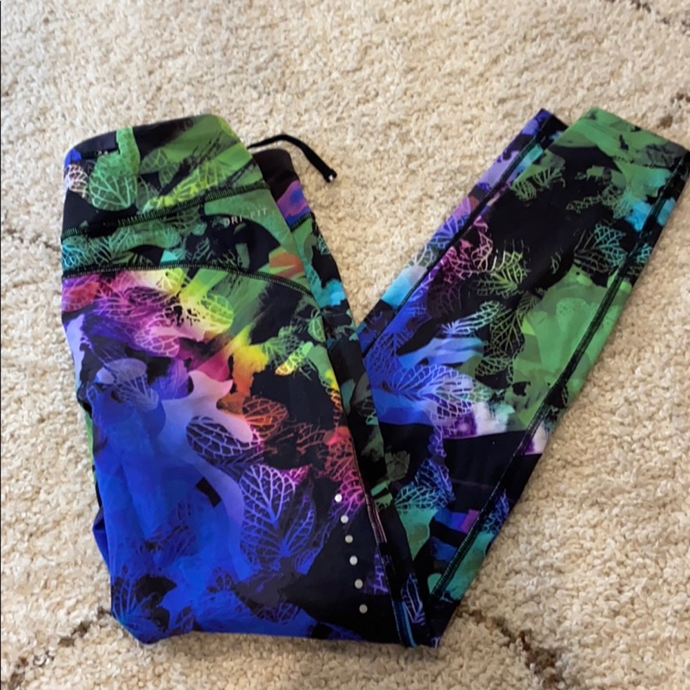 Nike rainbow floral leggings